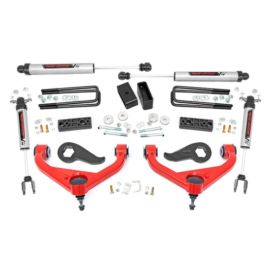 ROUGH COUNTRY 3 Inch Lift Kit | UCAs | V2 | Chevy/GMC Sierra 3500 HD/Silverado 3500 HD (20-25) | 95670RED