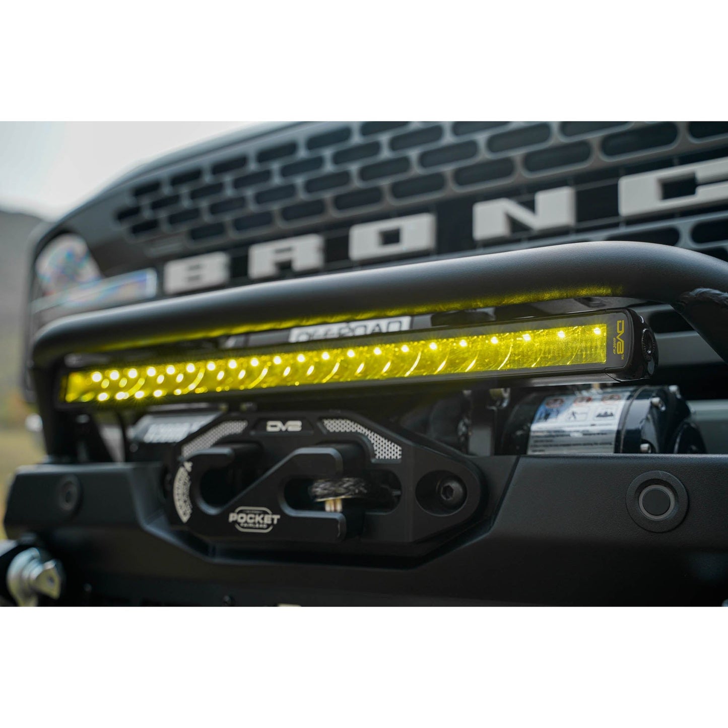 DV8 Off-Road 20-Inch Elite Series Amber LED Light Bar | Single Row C3| BE20SW105W-A