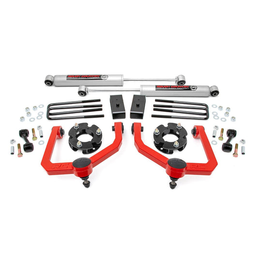 ROUGH COUNTRY 3 Inch Lift Kit | N3 Shocks | Nissan Titan 2WD/4WD (2004-2024) | 83430RED