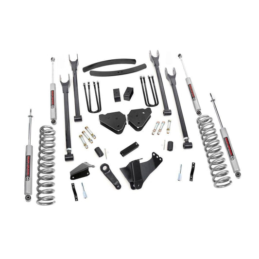 ROUGH COUNTRY 6 Inch Lift Kit | Gas | 4-Link | No OVLDS | Ford F-250/F-350 Super Duty (05-07) | 578.2
