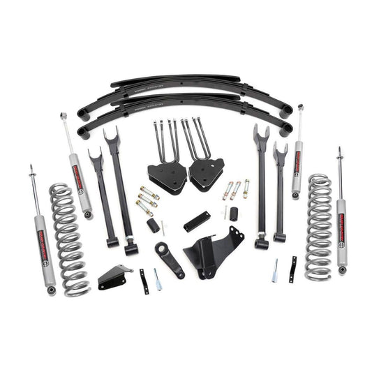 ROUGH COUNTRY 6 Inch Lift Kit | Gas | 4 Link | RR Spring | Ford F-250/F-350 Super Duty (05-07) | 583.2