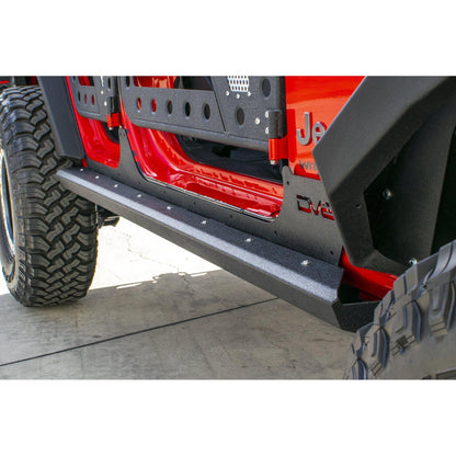 DV8 Off-Road 2007-2018 Jeep JK 4-Door Rock Sliders with Rock Skins C3| SRSOTB-13