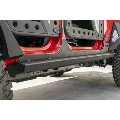 DV8 Off-Road 2007-2018 Jeep JK 4-Door Rock Sliders with Rock Skins C3| SRSOTB-13