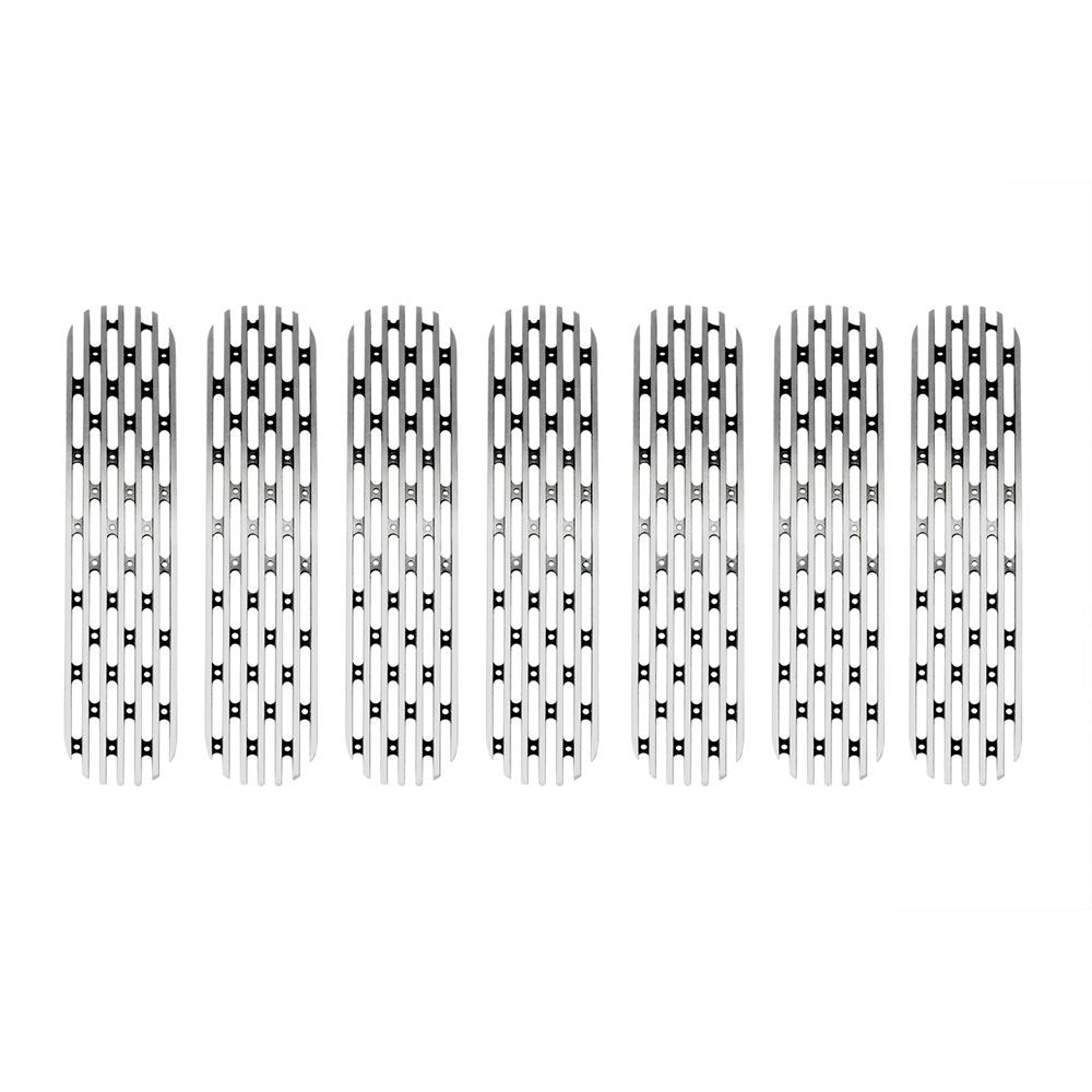 DV8 Off-Road 2007-2018 Jeep JK 7 Piece Grille Inserts | Brushed C3| D-JP-190008-BRUSH