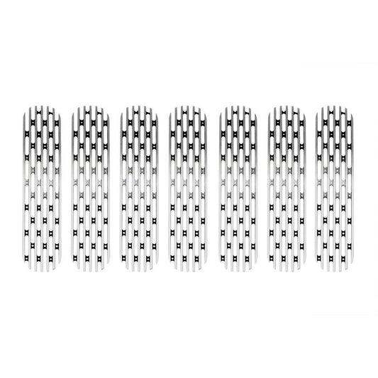 DV8 Off-Road 2007-2018 Jeep JK 7 Piece Grille Inserts | Brushed C3| D-JP-190008-BRUSH