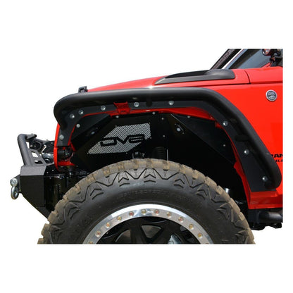 DV8 Off-Road 2007-2018 Jeep JK Front Inner Fenders with Optional Rock Lights Black With LED Rock Lights C3| INFEND-01FBRL