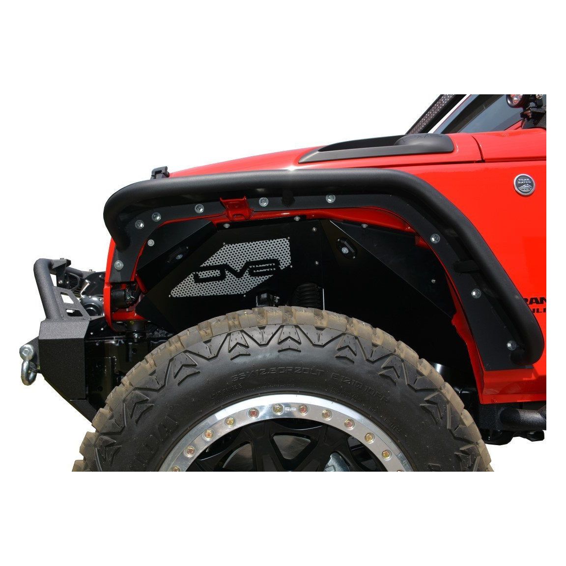 DV8 Off-Road 2007-2018 Jeep JK Front Inner Fenders with Optional Rock Lights Black | No Lights C3| INFEND-01FB