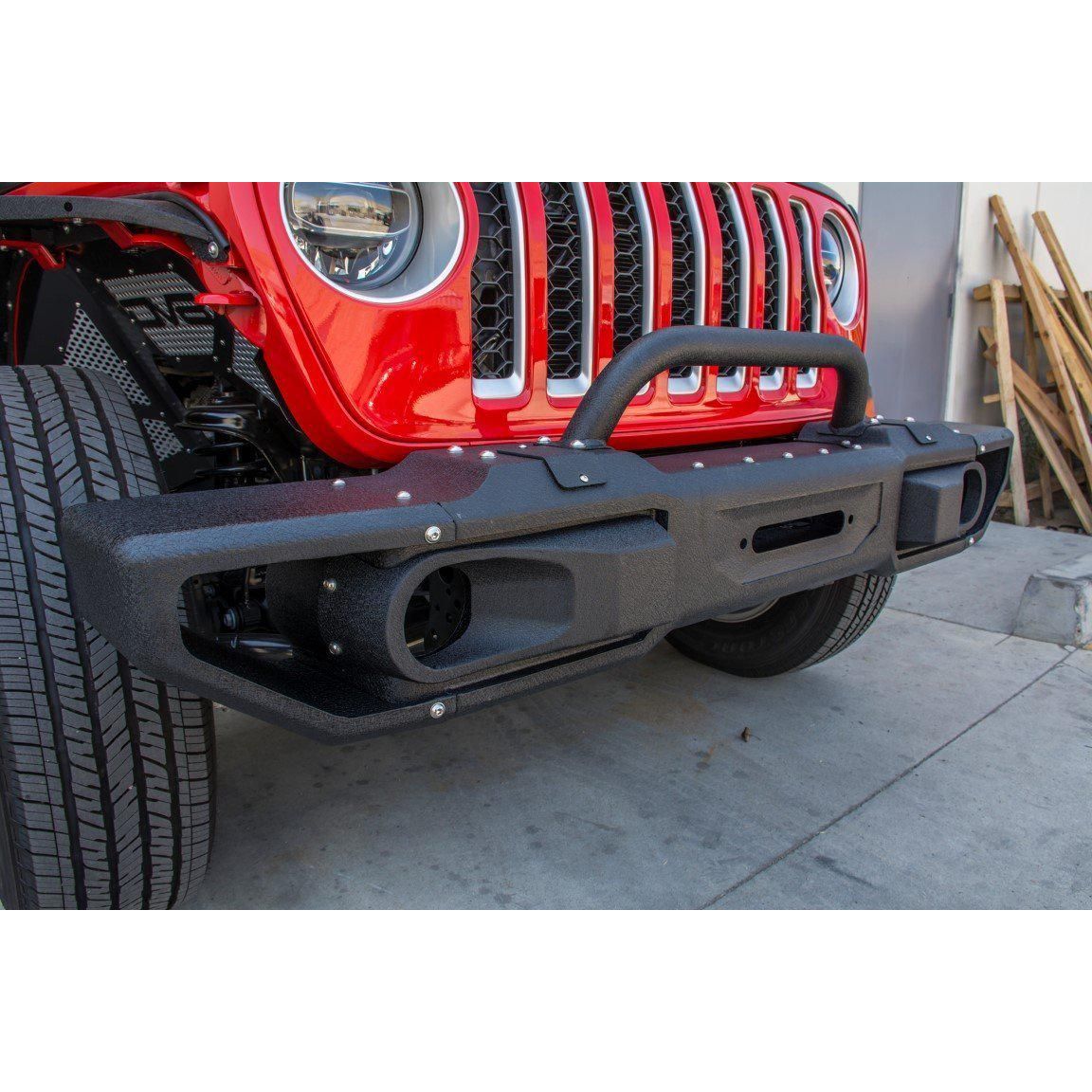 DV8 Off-Road 2018-2024 Jeep JL & 2020-2024 JT Front Modular Bumper with Bull Bar C3| FBJL-10