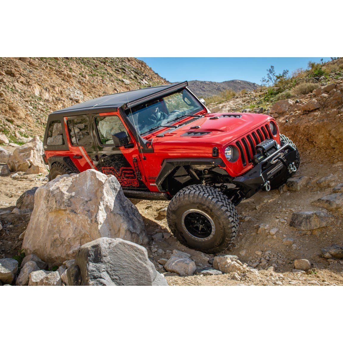 DV8 Off-Road 2018-2024 Jeep JL & 2020-2024 JT Rubicon Replica Hood C3| HDMBJL-TA