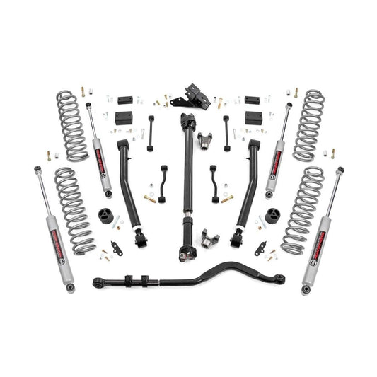 ROUGH COUNTRY 3.5 Inch Lift Kit | Adj Lower | FR D/S | Jeep Wrangler Unlimited 4WD (18-23) | 65531