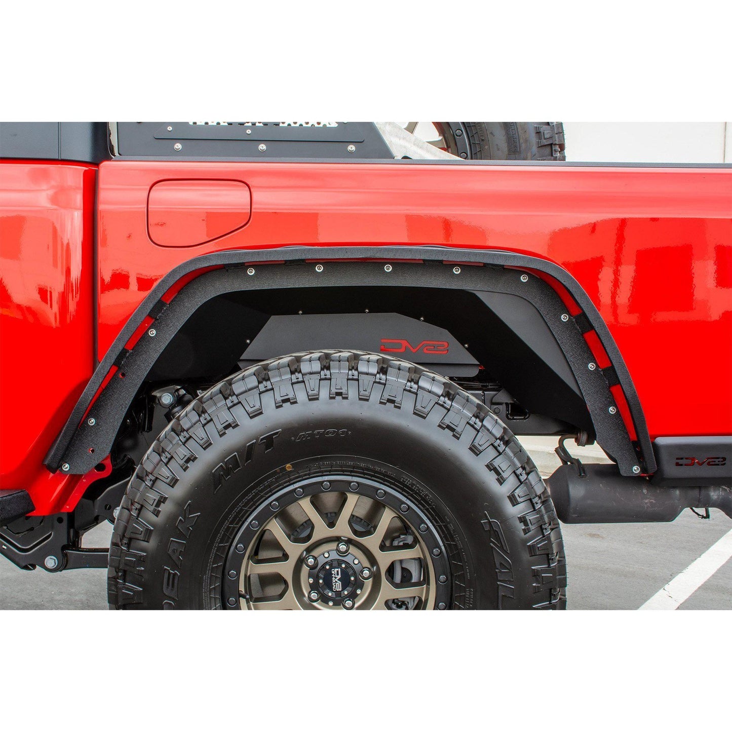 DV8 Off-Road 2020-2024 Jeep Gladiator JT Rear Inner Fenders | Black C3| INFEND-04RB