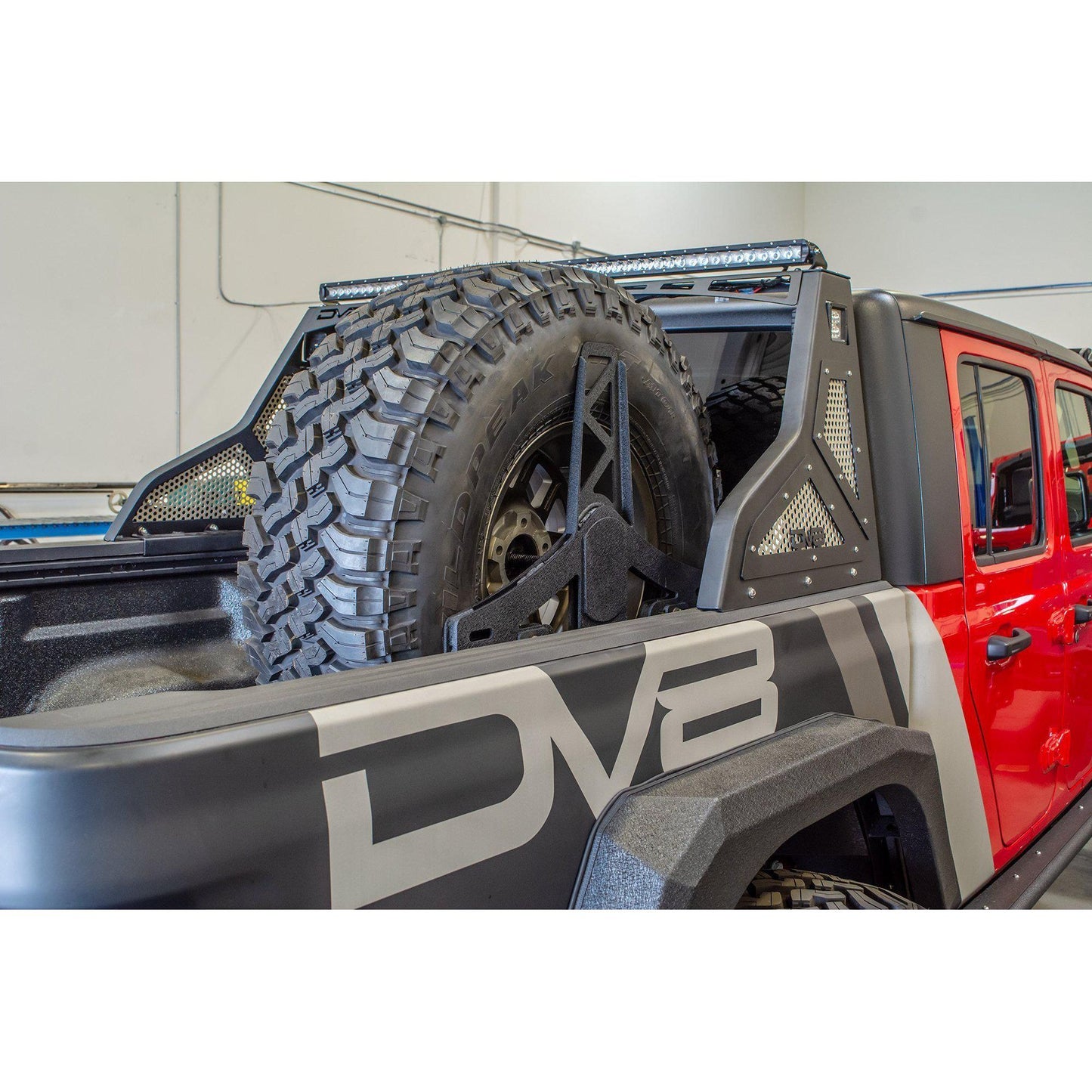 DV8 Off-Road 2020-2024 Jeep Gladiator JT Stand Up Spare Tire Mount C3| TCGL-02