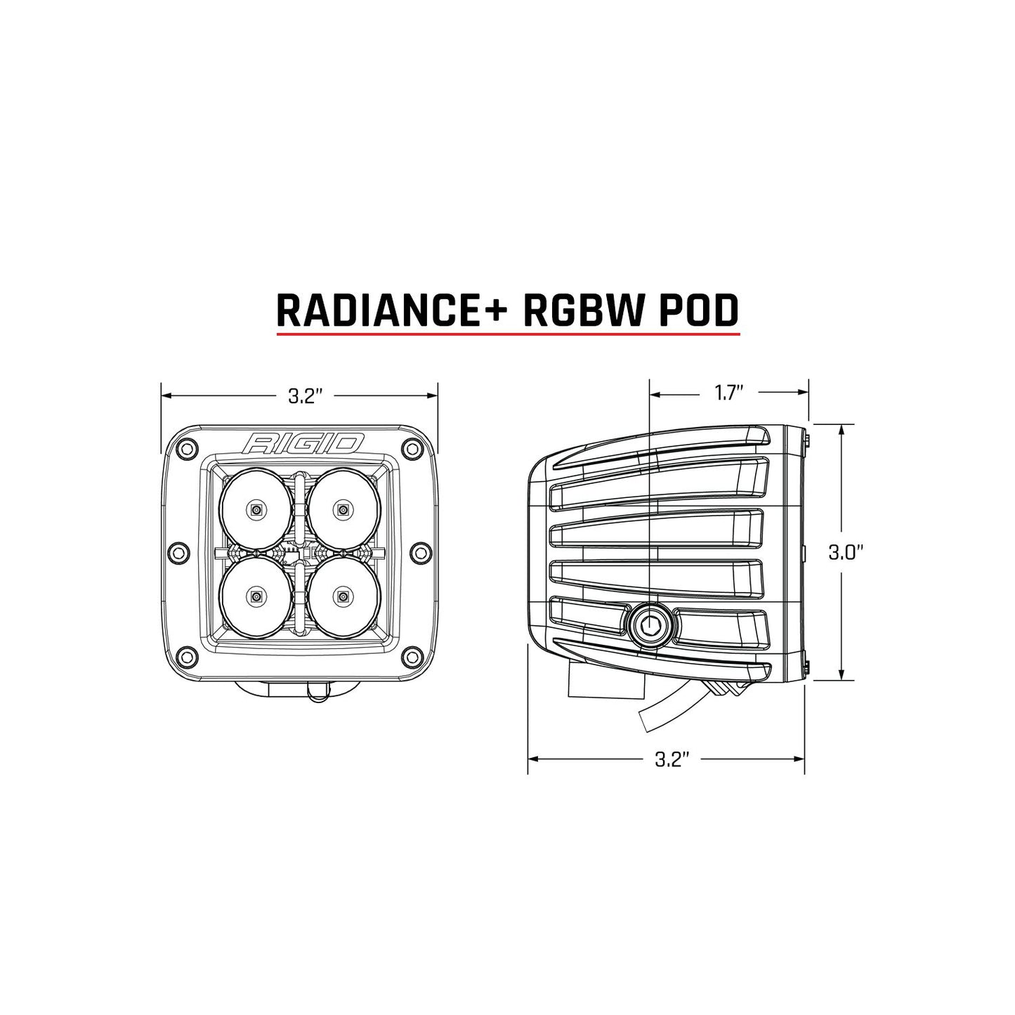 RIGID INDUSTRIES | Radiance Plus Pod RGBW Pair RIGID Industries | 202053