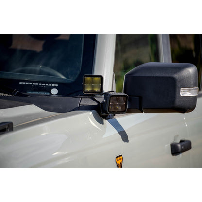 DV8 Off-Road 2021-2024 Ford Bronco | A-Pillar Dual Light Pod Drop Mounts C3| LBBR-08