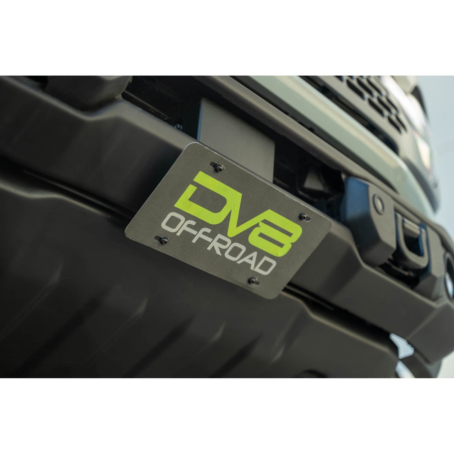 DV8 Off-Road 2021-2024 Ford Bronco | Capable Bumper Slanted Front License Plate Mount C3| LPBR-05