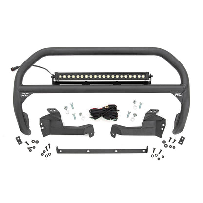 ROUGH COUNTRY Nudge Bar | 20 Inch BLK DRL Single Row LED | Ford Bronco Sport 4WD (21-25) | 51042