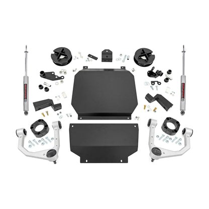 Rough Country Strut Spacers w/Shock Relocation Brackets 3.5 Inch Lift Kit I 71300