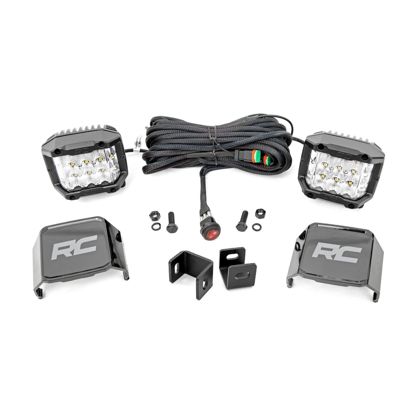 ROUGH COUNTRY LED Light Kit | Ditch Mount |  3" OSRAM | Wide | Toyota Tundra 2WD/4WD (22-25) | 71075