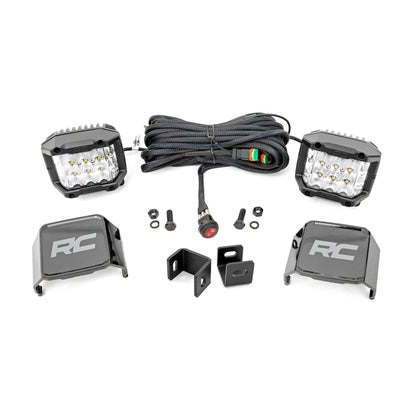 ROUGH COUNTRY LED Light Kit | Ditch Mount |  3" OSRAM | Wide | Toyota Tundra 2WD/4WD (22-25) | 71075