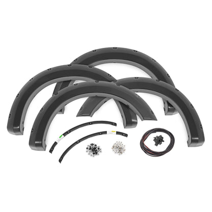 ROUGH COUNTRY Pocket Fender Flares | Ford F-250/F-350 Super Duty 2WD/4WD (2023-2026) | F-F20231