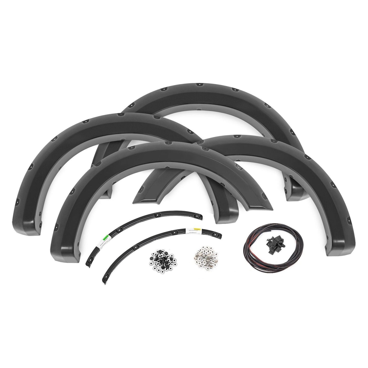 Rough Country Flat Black Pocket Fender Flares I F-F20231