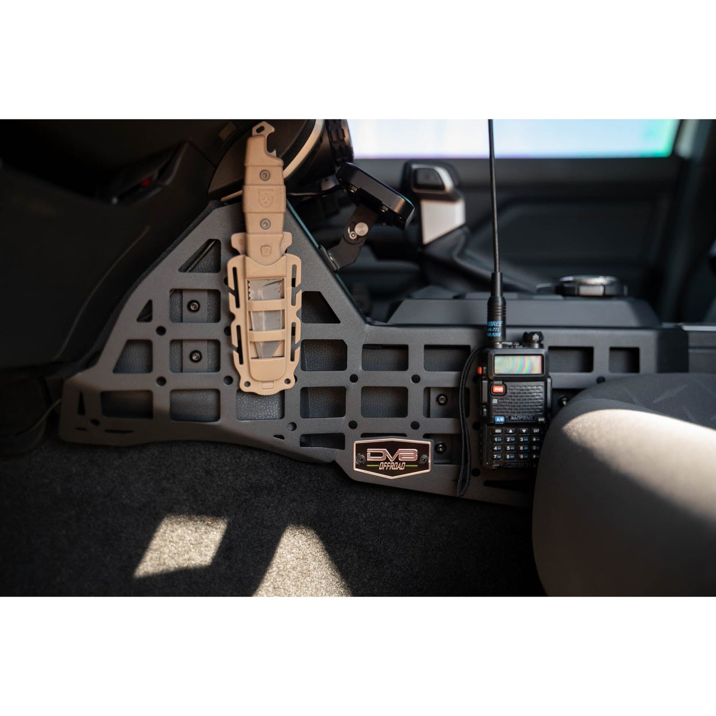 DV8 Off-Road 2024 Toyota Tacoma | Center Console Molle Panels & Digital Device Mount C3| CCT1-02