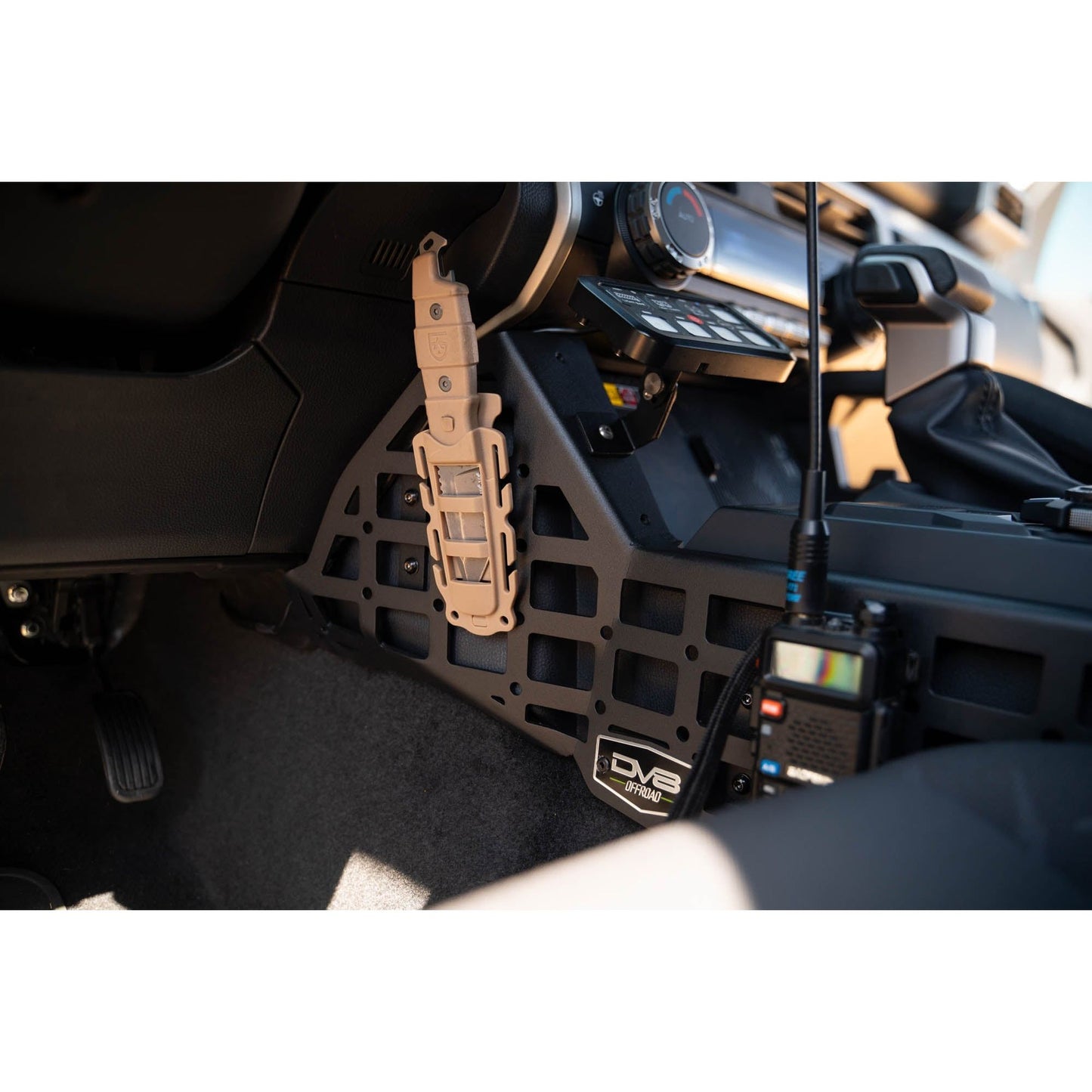 DV8 Off-Road 2024 Toyota Tacoma | Center Console Molle Panels & Digital Device Mount C3| CCT1-02