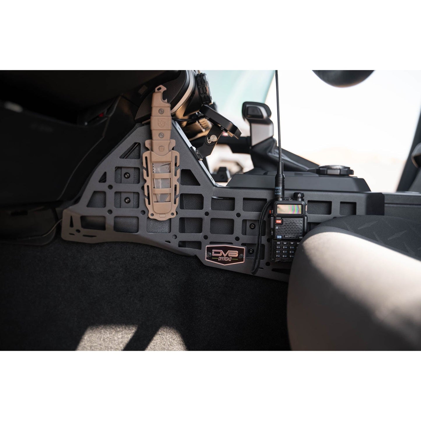 DV8 Off-Road 2024 Toyota Tacoma | Center Console Molle Panels & Digital Device Mount C3| CCT1-02