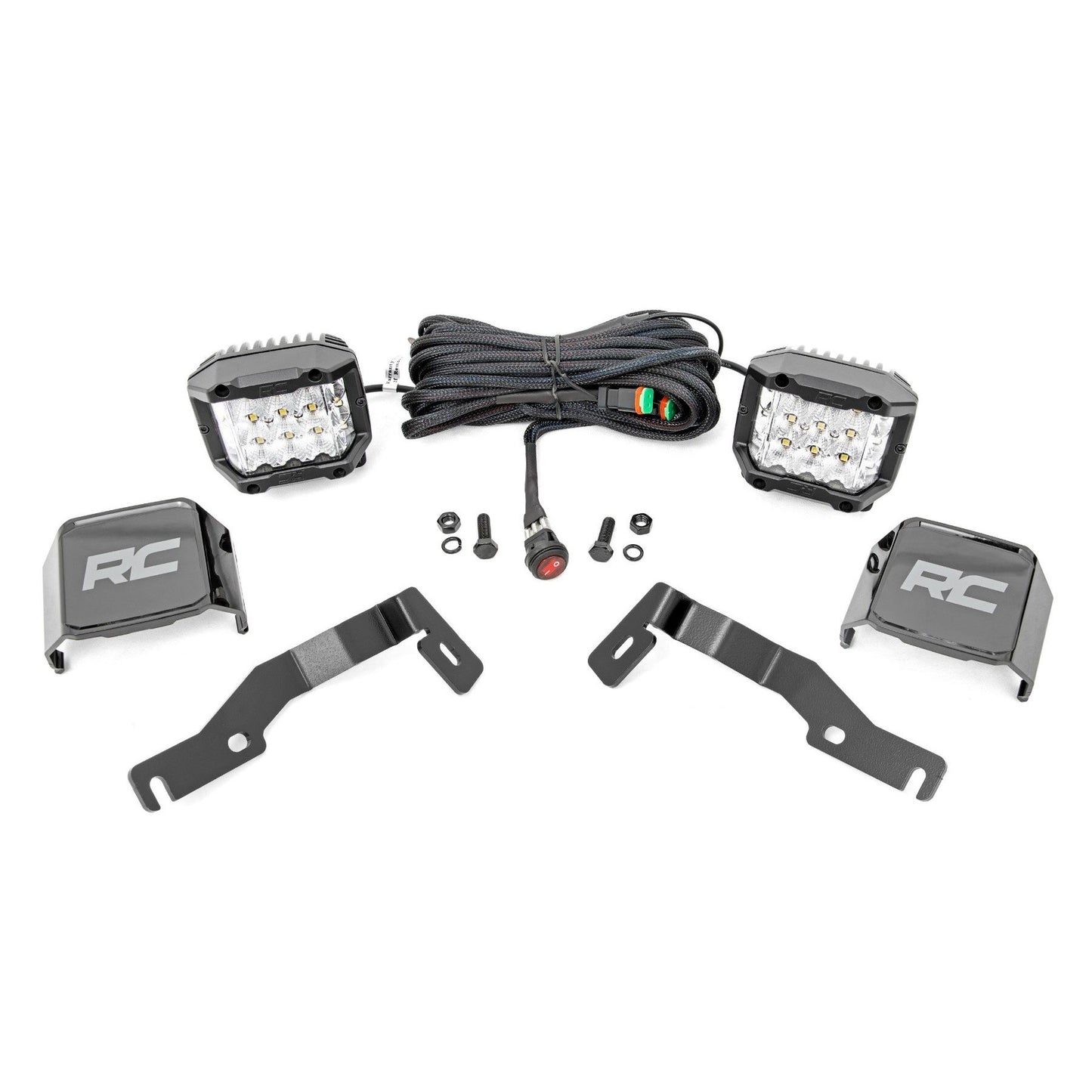 ROUGH COUNTRY LED Light Kit | Ditch Mount |  3" OSRAM | Wide | Toyota Tacoma 2WD/4WD (24-25) | 72105