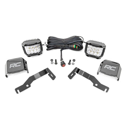 ROUGH COUNTRY LED Light Kit | Ditch Mount |  3" OSRAM | Wide | Toyota Tacoma 2WD/4WD (24-25) | 72105