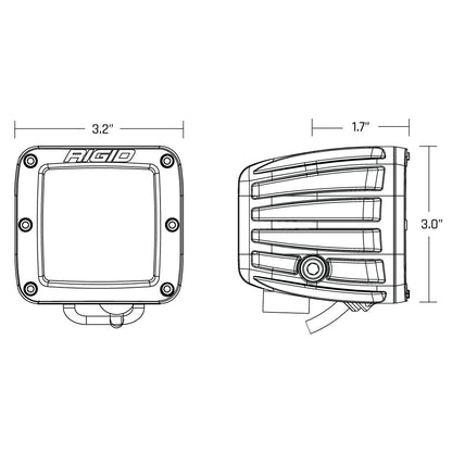 RIGID INDUSTRIES | D-Series Spot with Amber PRO Lens Pair Rigid Industries | 20252