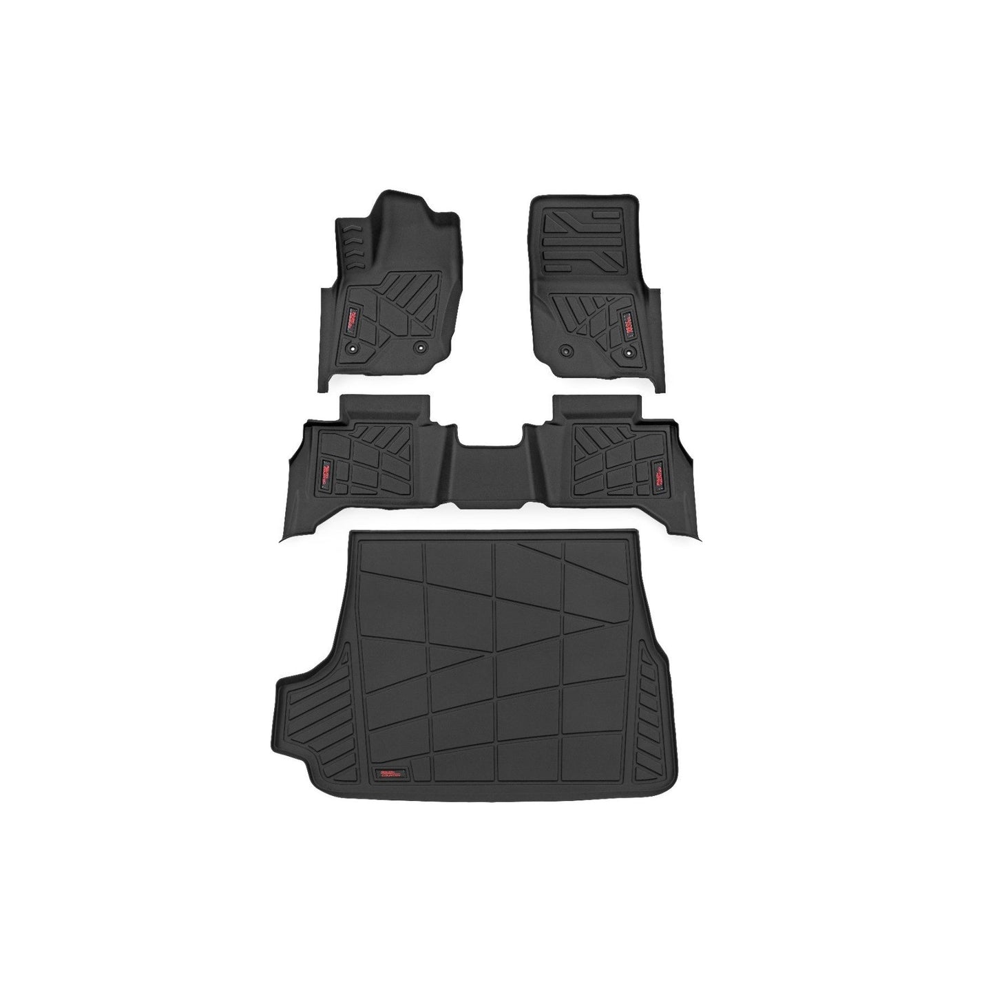 ROUGH COUNTRY Sure-Fit Floor Mats | Front & Rear & Cargo Mat | Toyota 4Runner (2025) | SM71325