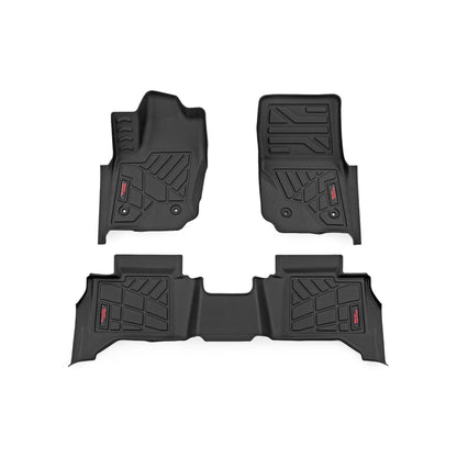 ROUGH COUNTRY Sure-Fit Floor Mats | Front & Rear | Toyota 4Runner 2WD/4WD (2025) | SM71324