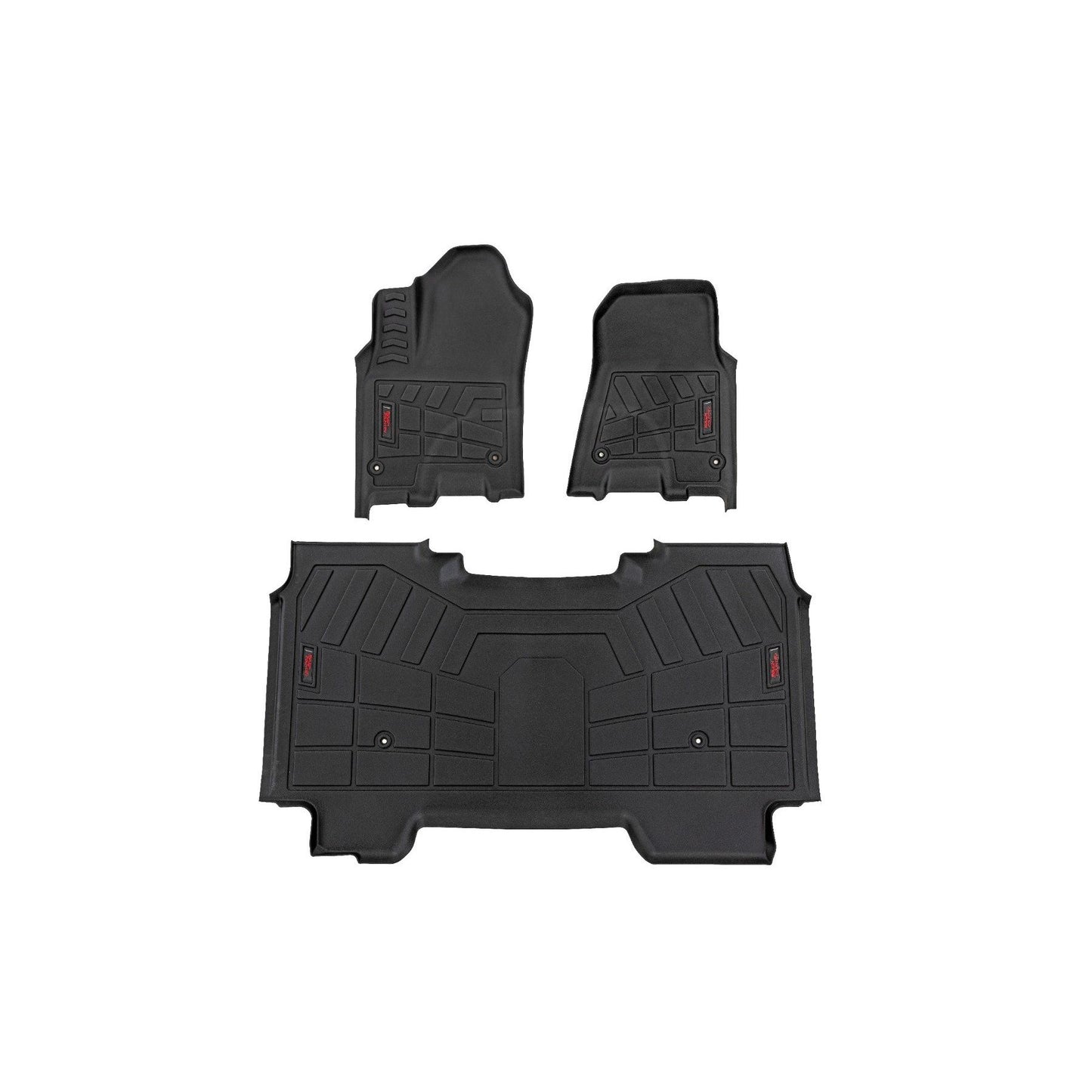 ROUGH COUNTRY Sure-Fit Floor Mats | Front & Rear | Crew | Ram 1500 2WD/4WD (2025) | SM31630