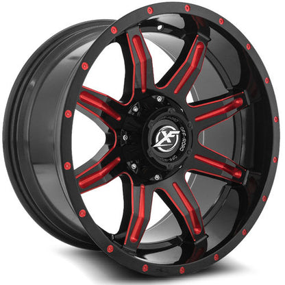 XF Off-Road XF-215 Gloss Black Milled Red