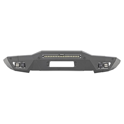 Rough Country with 20" Black Series | Black Series Flood & SAE Fog Cubes Front Bumper I 51076