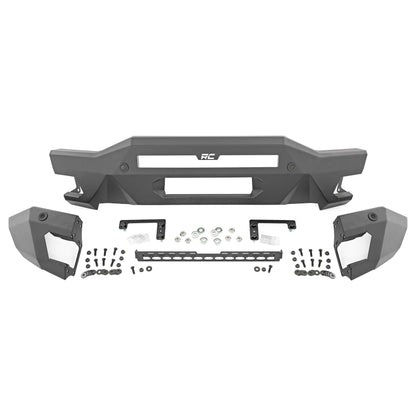 Rough Country with 20" Black Series White DRL | Black Series White DRL Cubes Front Bumper I 51074