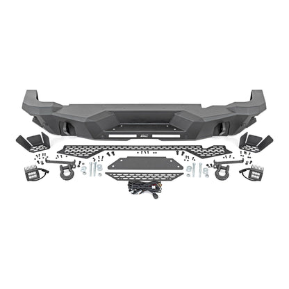 Rough Country with 6" Slim Line | Black Series Spot Cubes Rear Bumper I 51092