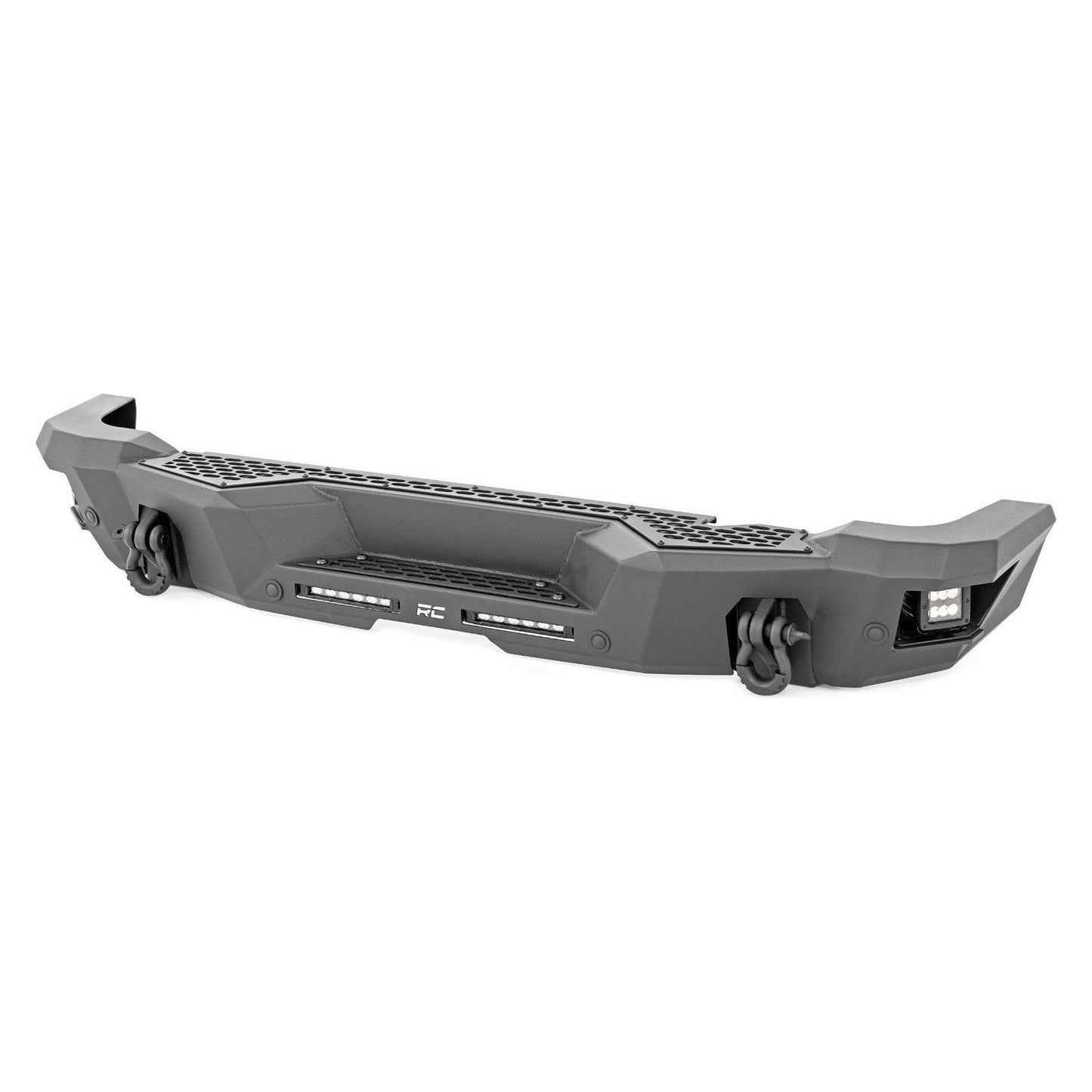 Rough Country with 6" Slim Line | Black Series Flood Cubes Rear Bumper I 51093