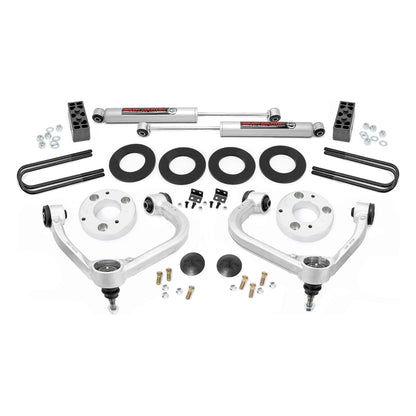 Rough Country Strut Spacers w/N3 Rear Shocks 3 Inch Lift Kit I 41430