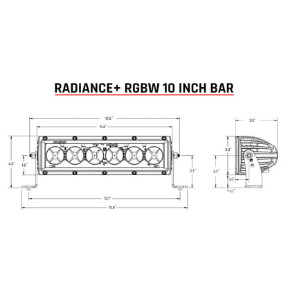 RIGID INDUSTRIES | Radiance Plus 10 Inch RGBW Light Bar RIGID Industries | 210053