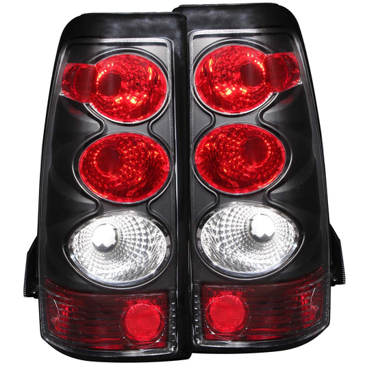 Anzo USA | Tail Light Assembly Clear Lens Black Housing Pair | Fits Silverado 1500 | 211022
