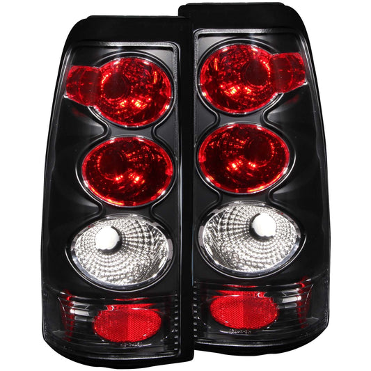 Anzo USA | Tail Light Assembly Clear Lens Black Housing Pair | Fits Silverado 1500 | 211025
