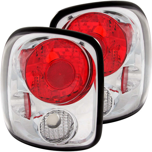 Anzo USA | Tail Light Assembly Clear Lens Chrome Housing Pair | Fits Silverado 1500 | 211026