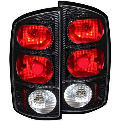 Anzo USA | Tail Light Assembly Clear/Red Lens Carbon Housing Pair | Fits Ram 1500 | 211044