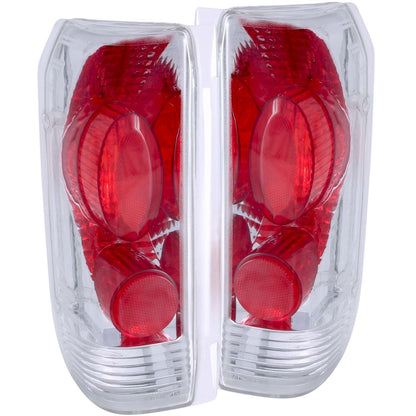 Anzo USA | Tail Light Assembly Red/Clear Lens Chrome Housing Pair | Fits F-150 | 211061