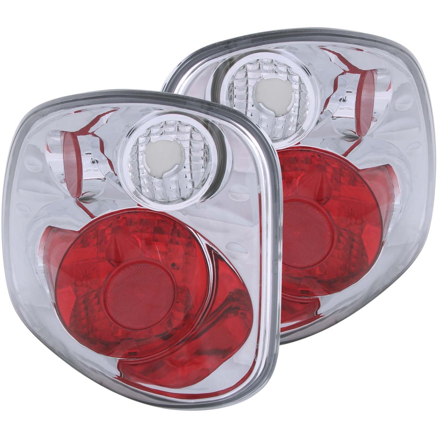 Anzo USA | Tail Light Assembly Clear Lens Chrome Housing Pair | Fits F-150 | 211066