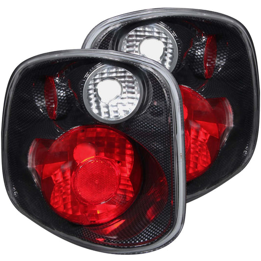 Anzo USA | Tail Light Assembly Clear/Red Lens Carbon Housing Pair | Fits F-150 | 211067