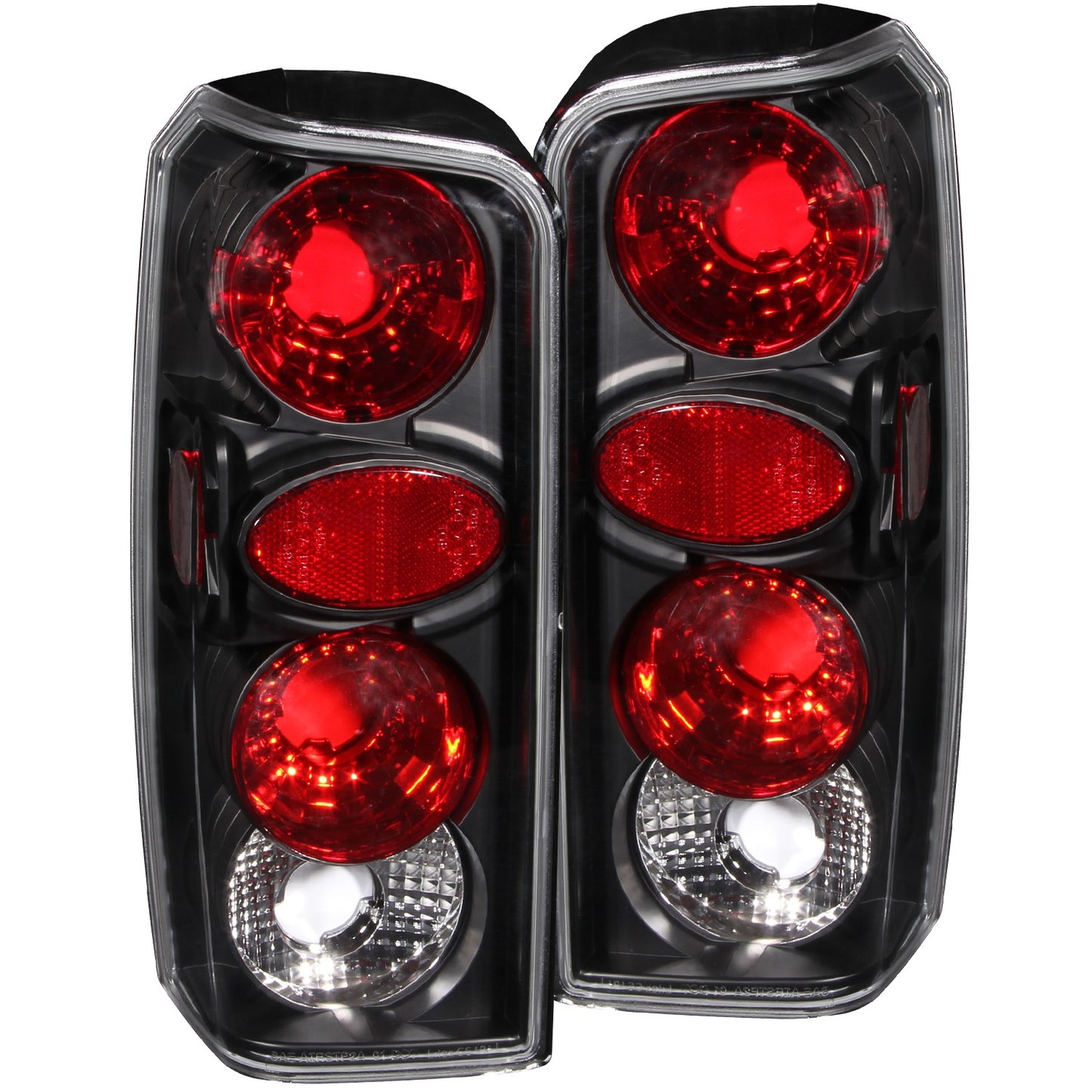 Anzo USA | Tail Light Assembly Clear Lens Black Housing Pair | Fits Cherokee | 211103