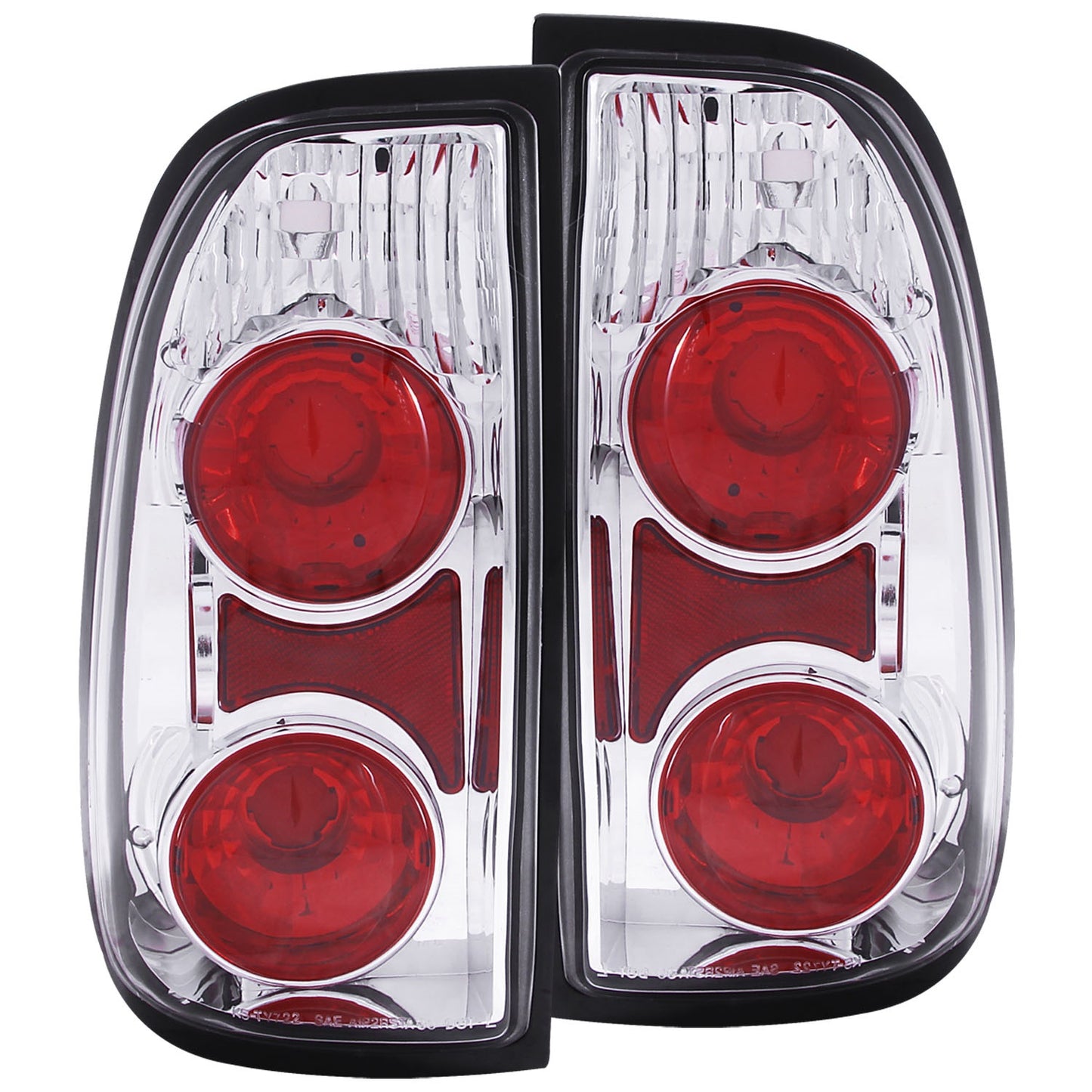 Anzo USA | Tail Light Assembly Clear Lens Chrome Housing Pair | Fits Tundra | 211125